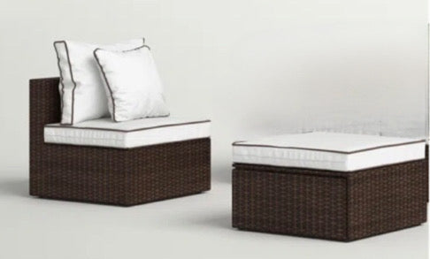 Burruss Outdoor Reversible Patio Sectional with Cushions - 2 Boxes