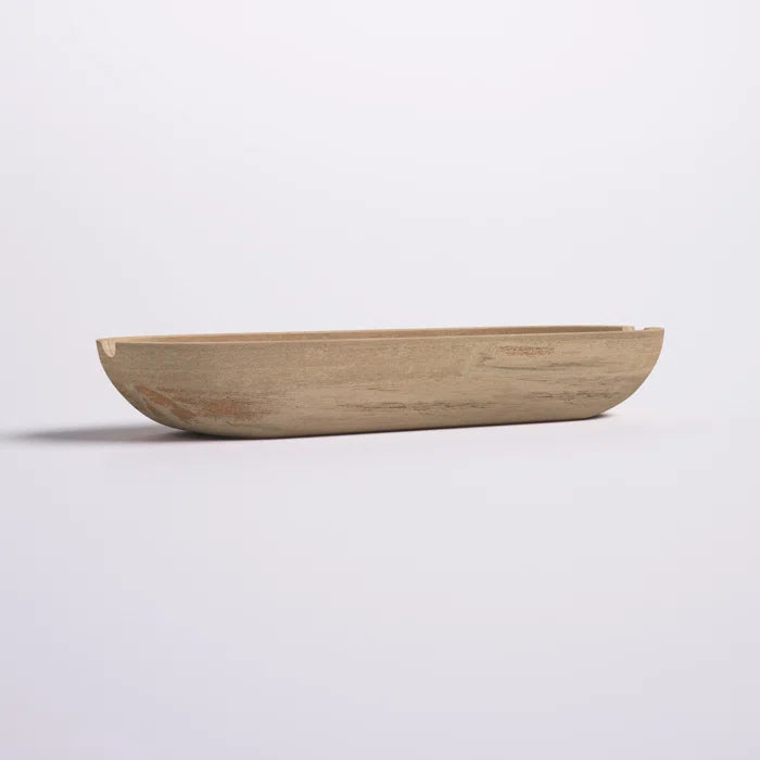 Kailyn Paulownia Wood Oval Decorative Bowl, (Set of 2)