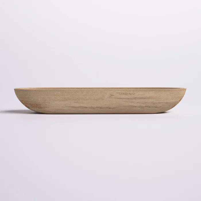Kailyn Paulownia Wood Oval Decorative Bowl, (Set of 2)