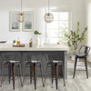 Black/Gold Kaleo Swivel Counter Stool (24