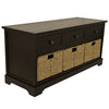 Kaler Drawers Storage Bench, Black