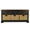 Kaler Drawers Storage Bench, Black