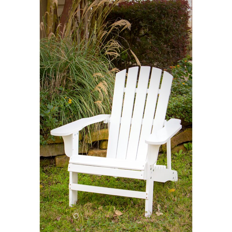 White Kalista Wood Adirondack Chair 2307