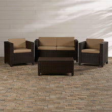 Load image into Gallery viewer, Kappa 4 Piece Rattan Sofa Seating Group with Cushions #LX3066
