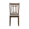 Karpinski Linen Slat Back Side Chair in Brown (Set of 2)