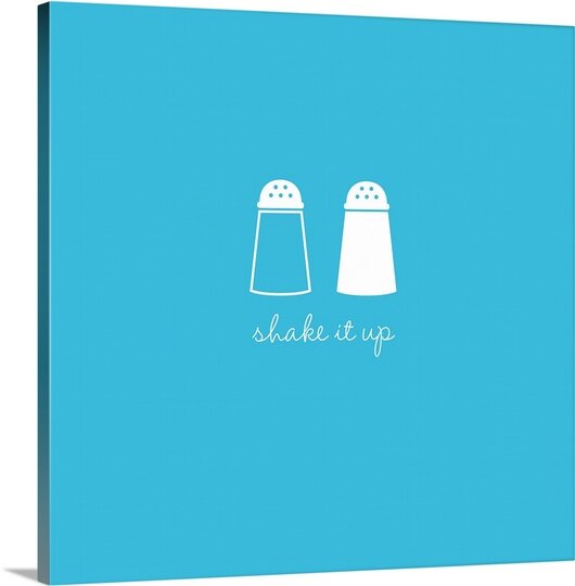 24" H x 24" W x 1.25" D Kate Lillyson - Kitchen And Bar Shake It Up - Retro Kitchen Art by Kate Lillyson - Unframed Graphic Art on Canvas KBO400