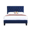 Navy Kayden Tufted Upholstered Low Profile Standard Bed full