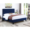 Navy Kayden Tufted Upholstered Low Profile Standard Bed full