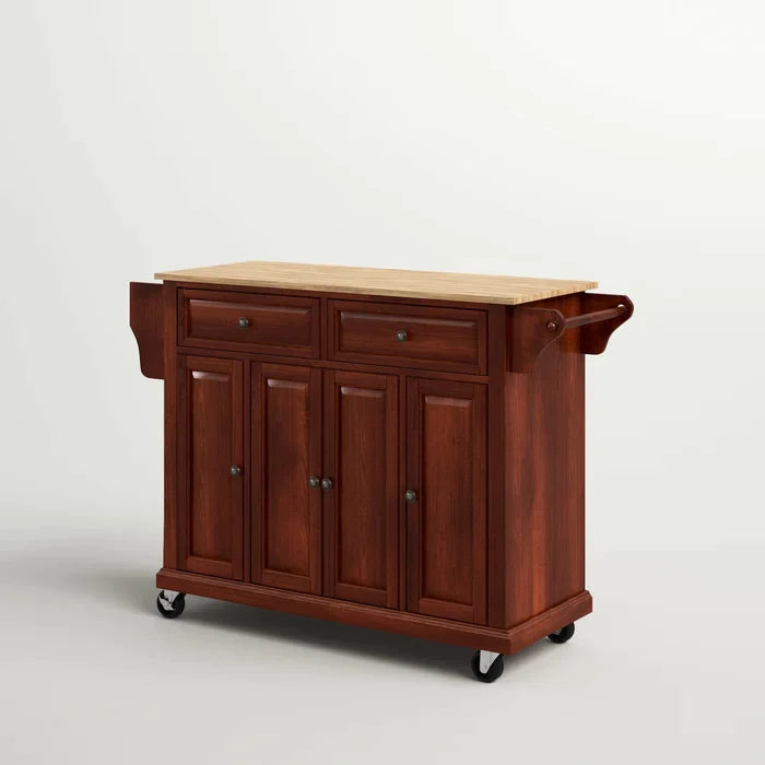 Ken 51.5'' Wide Rolling Kitchen Cart Base Salvage & Co Indy