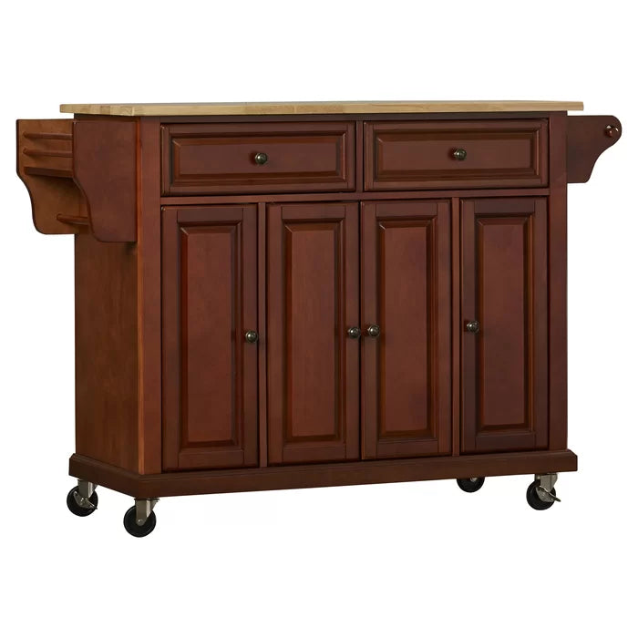 Ken 51.5'' Wide Rolling Kitchen Cart Base Salvage & Co Indy