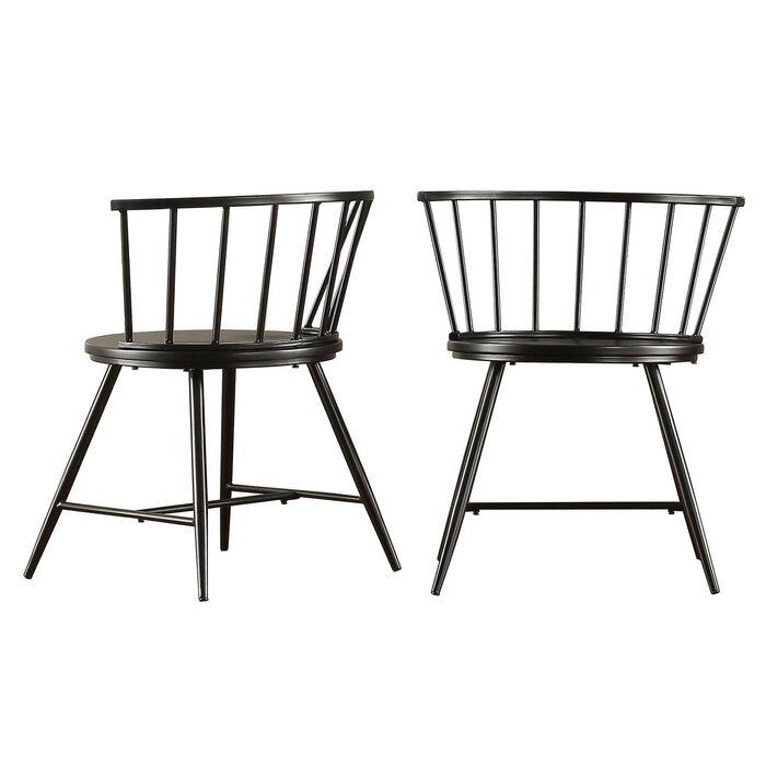 Black Kennamer Metal Side Chair (Set of 2)