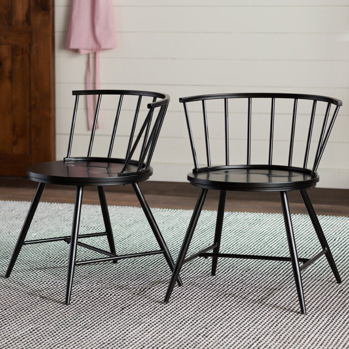 Black Kennamer Metal Side Chair (Set of 2)