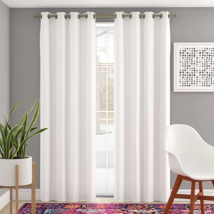 52" W x 84" L Kennith Solid Max Blackout Thermal Grommet Curtain Panels (Set of 2)