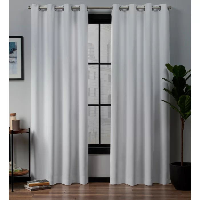 52" W x 84" L Kennith Solid Max Blackout Thermal Grommet Curtain Panels (Set of 2)