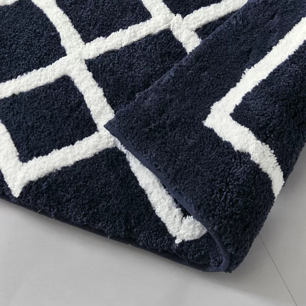 21" W x 34" L Navy Kernan Reversible Bath Rug, set of 2