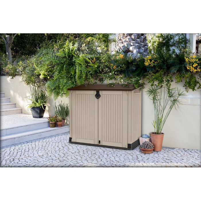 4 ft. W x 2 ft. D 30-Cu Ft Durable Resin Horizontal Shed All-Weather Outdoor Storage