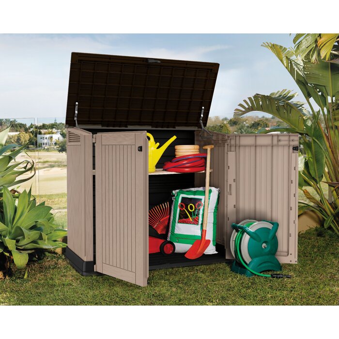 4 ft. W x 2 ft. D 30-Cu Ft Durable Resin Horizontal Shed All-Weather Outdoor Storage