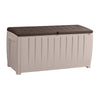 Beige/Brown Keter Novel 90 Gallons Gallon Water Resistant Deck Box with Lock (Part number: 212835) CYB358