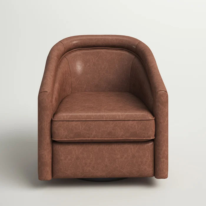 Kiersten 28.7'' Wide Swivel Barrel Chair Salvage & Co Indy