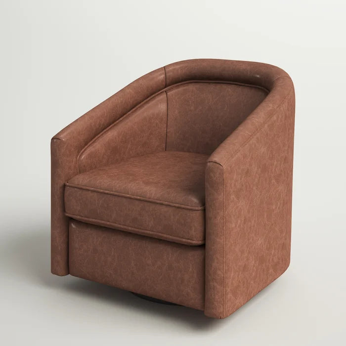 Kiersten 28.7'' Wide Swivel Barrel Chair Salvage & Co Indy