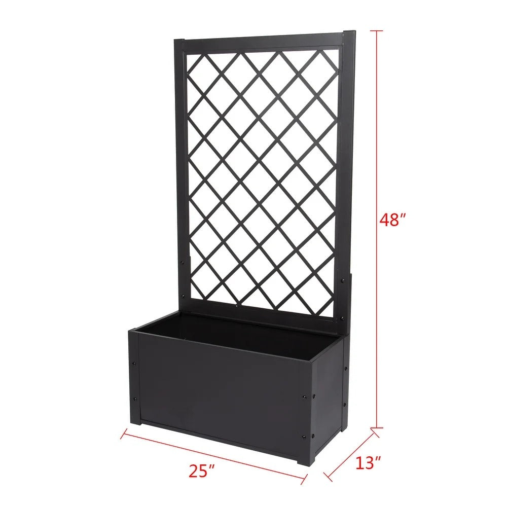 *AS IS* Kinbor Metal Raised Bed with Trellis, Elevated Garden Planter Box for Yard, Patio, Free Standing Outdoor Container Bed KB616