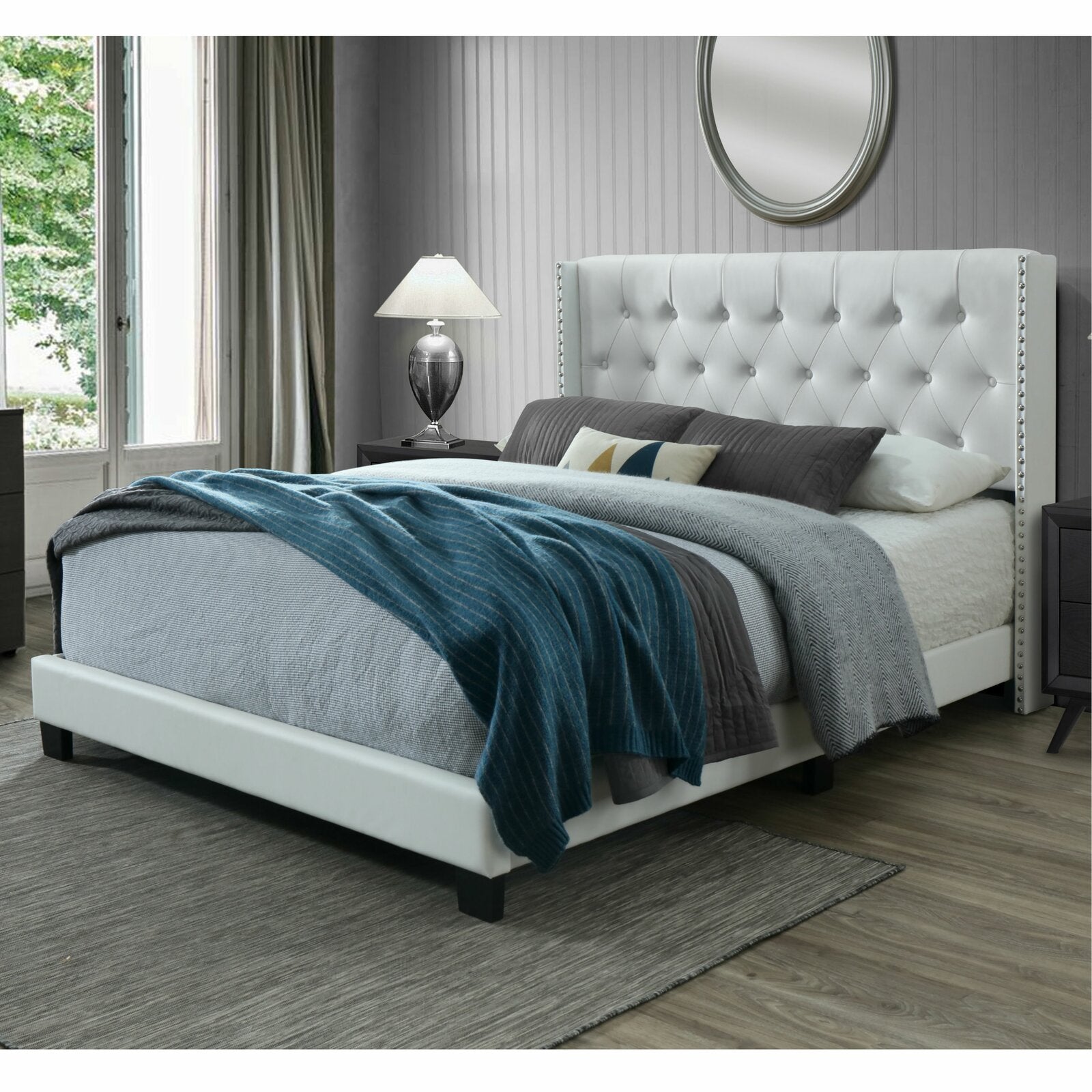 Nadine queen upholstered standard bed 2025