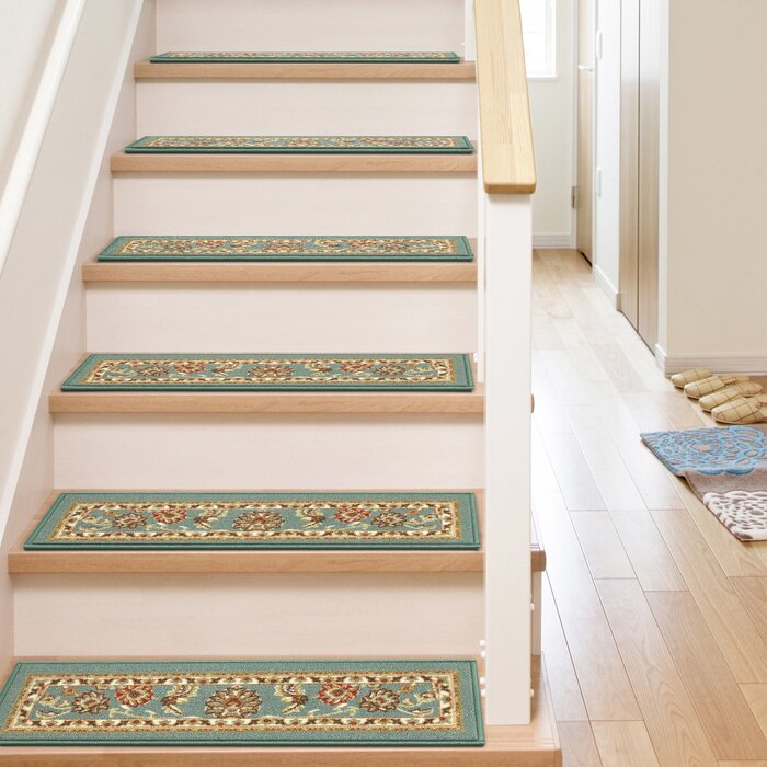 Blue Kings Court Oriental Non-Skid Stair Tread 9" x 31" (Set of 14) LX4306