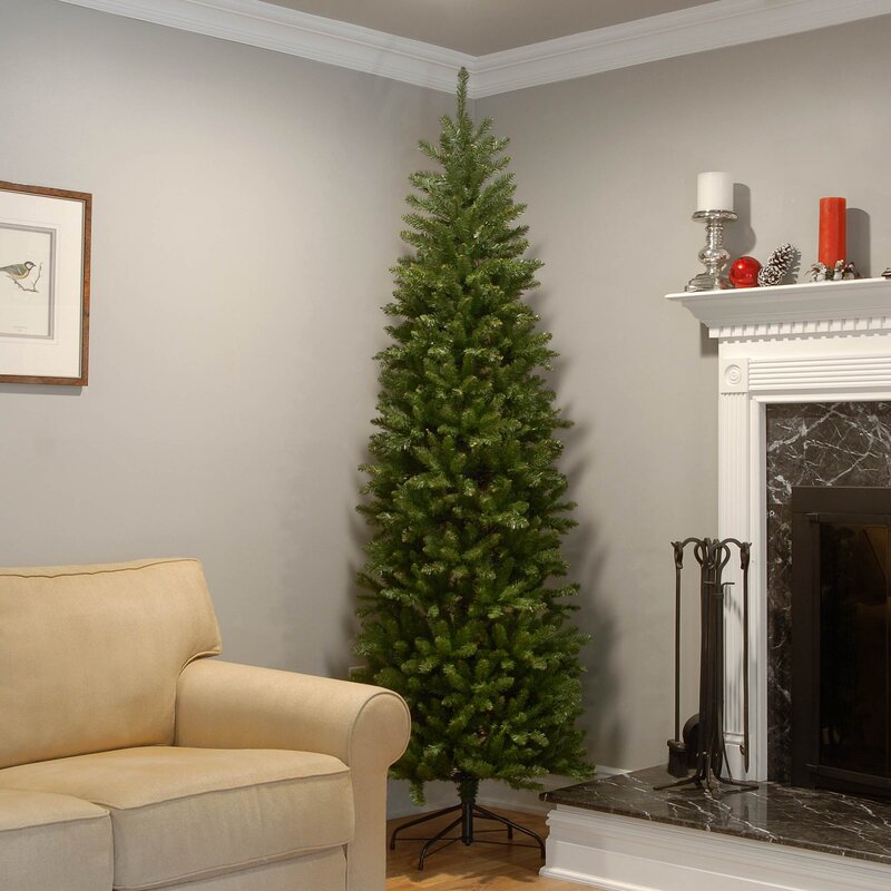 7' H Kingswood Fir Slender Green Artificial Christmas Tree