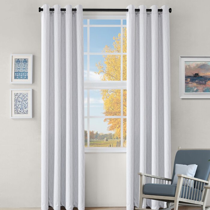 Kinlaw Solid Blackout Thermal Grommet Curtain Panels (Set of 2) EE931
