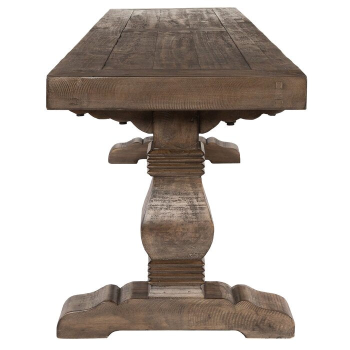 18" H x 66" W x 16" D Weathered Brown Kinston Solid Wood Bench