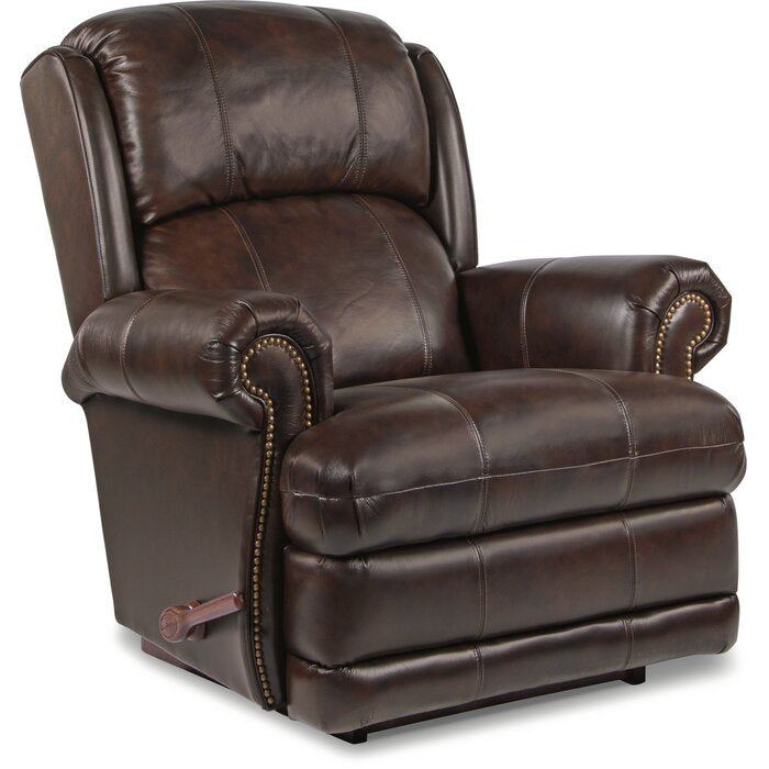 La-Z-Boy Kirkwood Genuine Leather Manual Recliner, Walnut