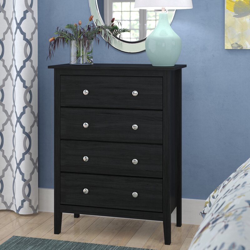Black Kissell 4 Drawer Chest 7189