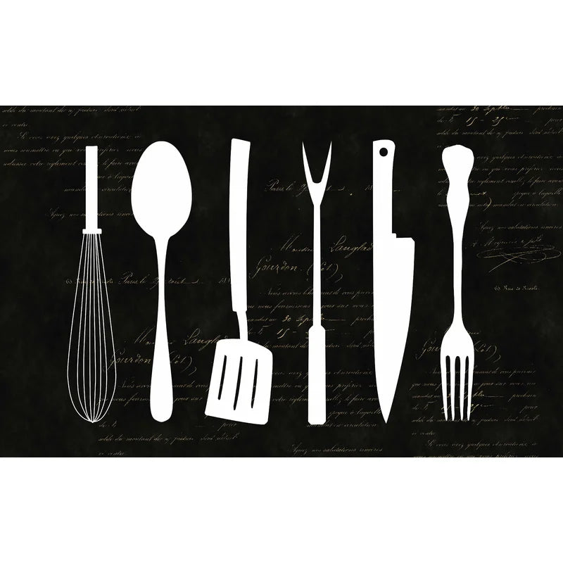 12" H x 18" W x 1.25" D Kitchen Utensils - Wrapped Canvas Graphic Art