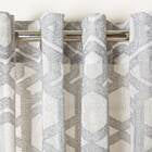 Knushevia Geometric Semi-Sheer Grommet Single Curtain Panel 52x96 SS347