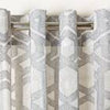 Knushevia Geometric Semi-Sheer Grommet Single Curtain Panel 52x96 SS347