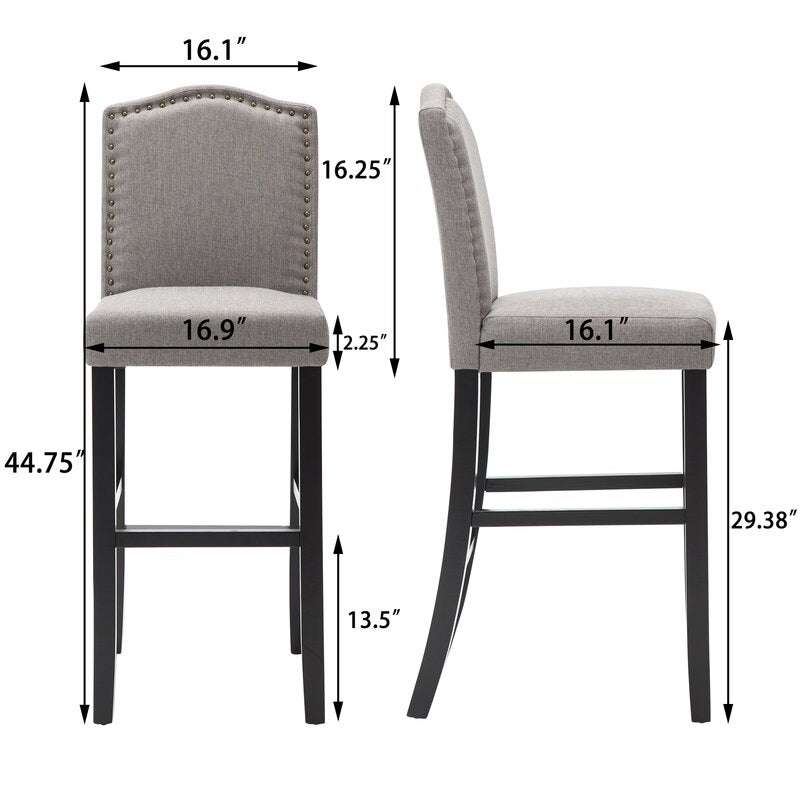 Knutson Solid Wood 29.38" Bar Stool (Set of 2)
