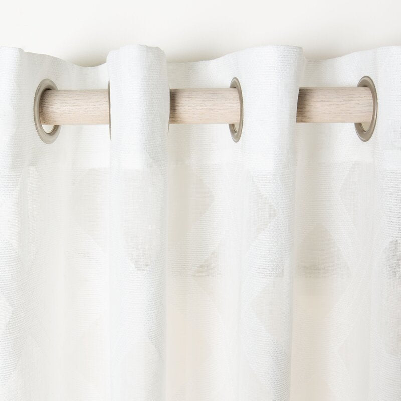 Kober Geometric Sheer Grommet Single Curtain Panel TJ224
