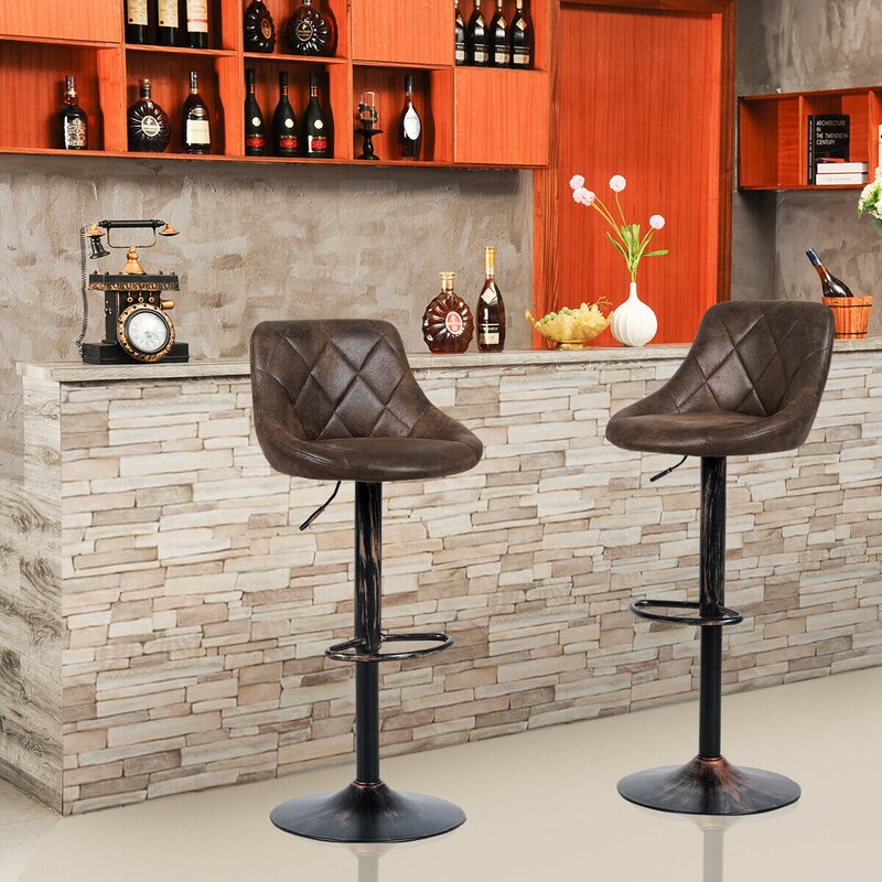 Kodi Swivel Adjustable Height Stool (set of 2) CYB600