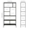 Blackened Bronze Koenig 72'' H x 36'' W Stainless Steel Etagere Bookcase