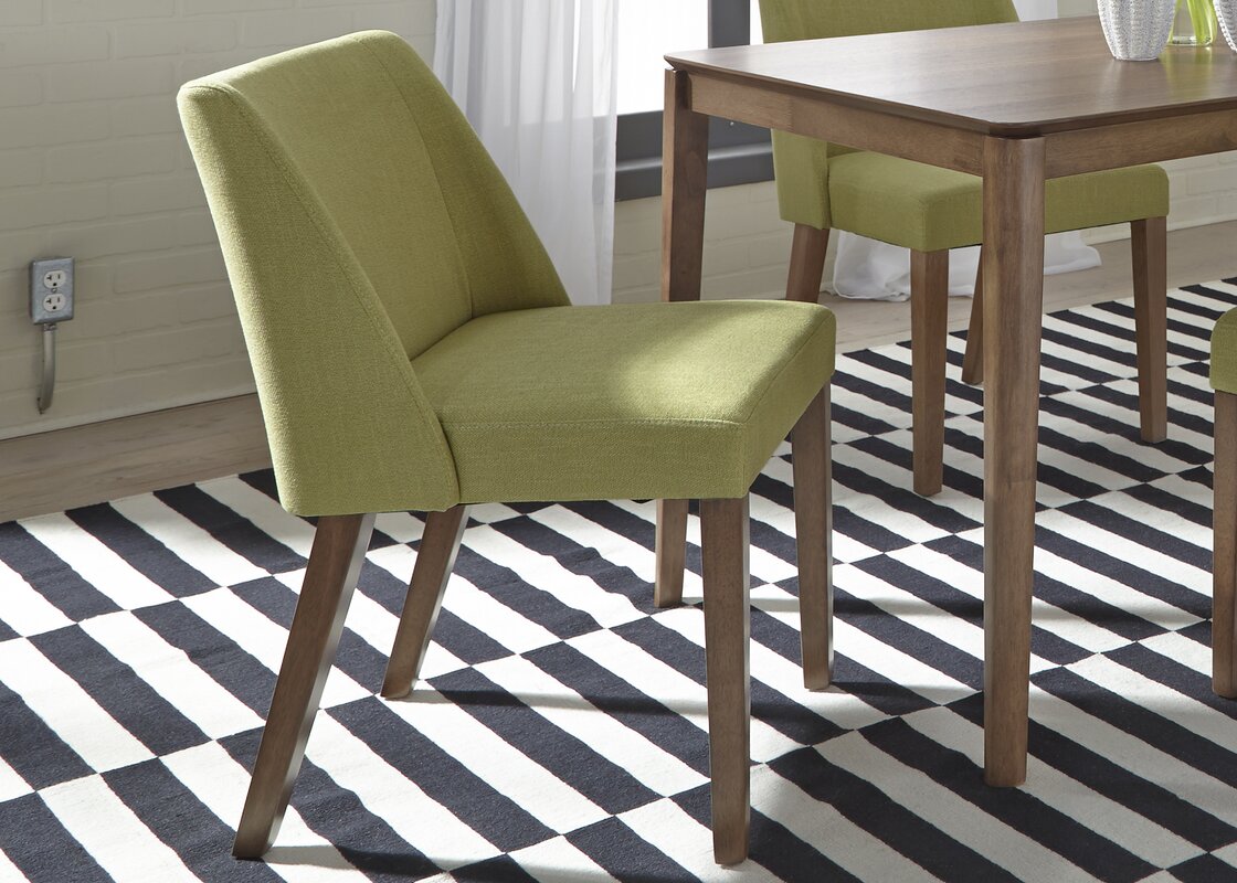 Set of 2 - Kohut Linen Upholstered Dining Chairs, Green (#K3975)