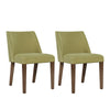 Load image into Gallery viewer, Set of 2 - Kohut Linen Upholstered Dining Chairs, Green (#K3975)