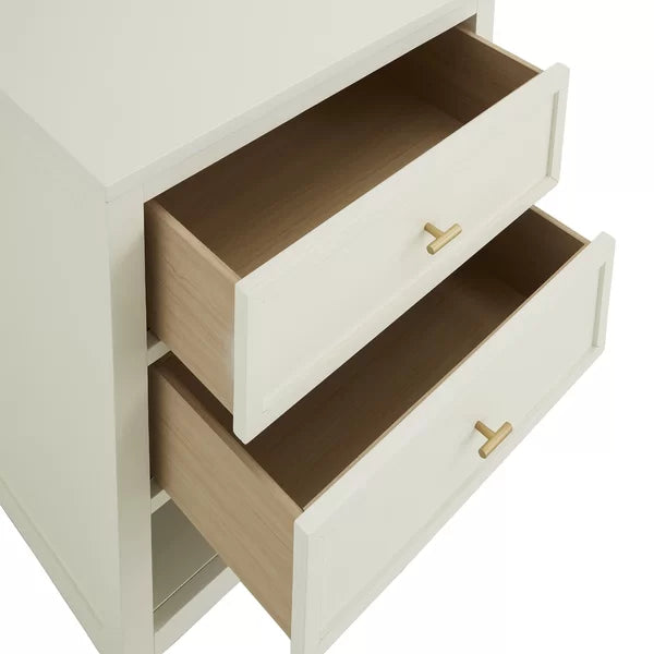 Bleached White Kowalsky 27.95'' Tall 2 - Drawer Nightstand