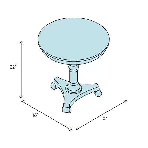 Black Krohn 22'' Tall Pedestal End Table