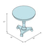 Black Krohn 22'' Tall Pedestal End Table