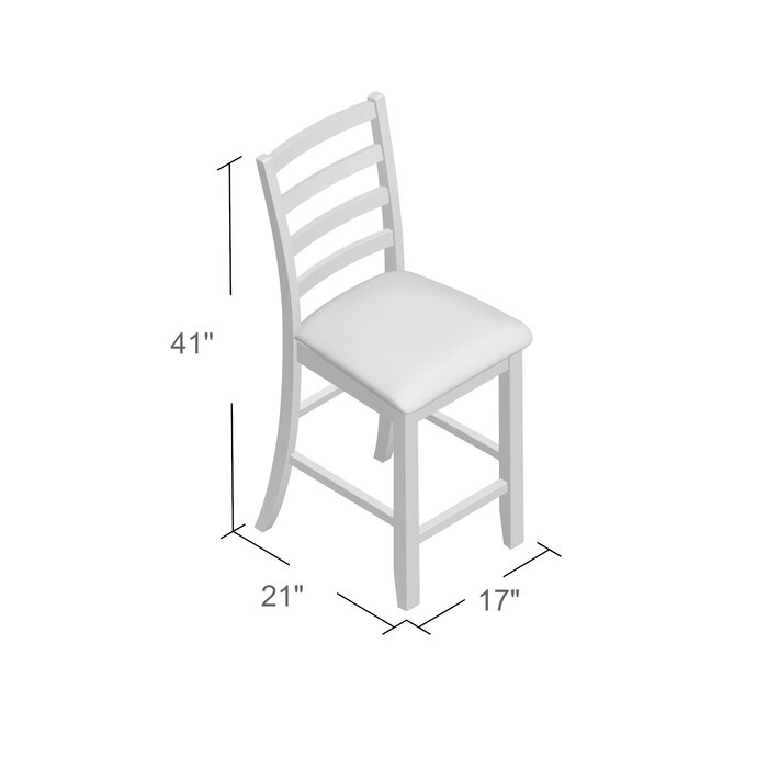 Set of 2 - Krull 25" Counter Height Stools, Wood Seat/Cappuccino (#K4064)