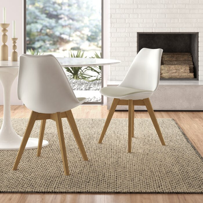 Set of 2 - Kurt Solid Wood Dining Chair, Gray/White/Natural (#K4756)