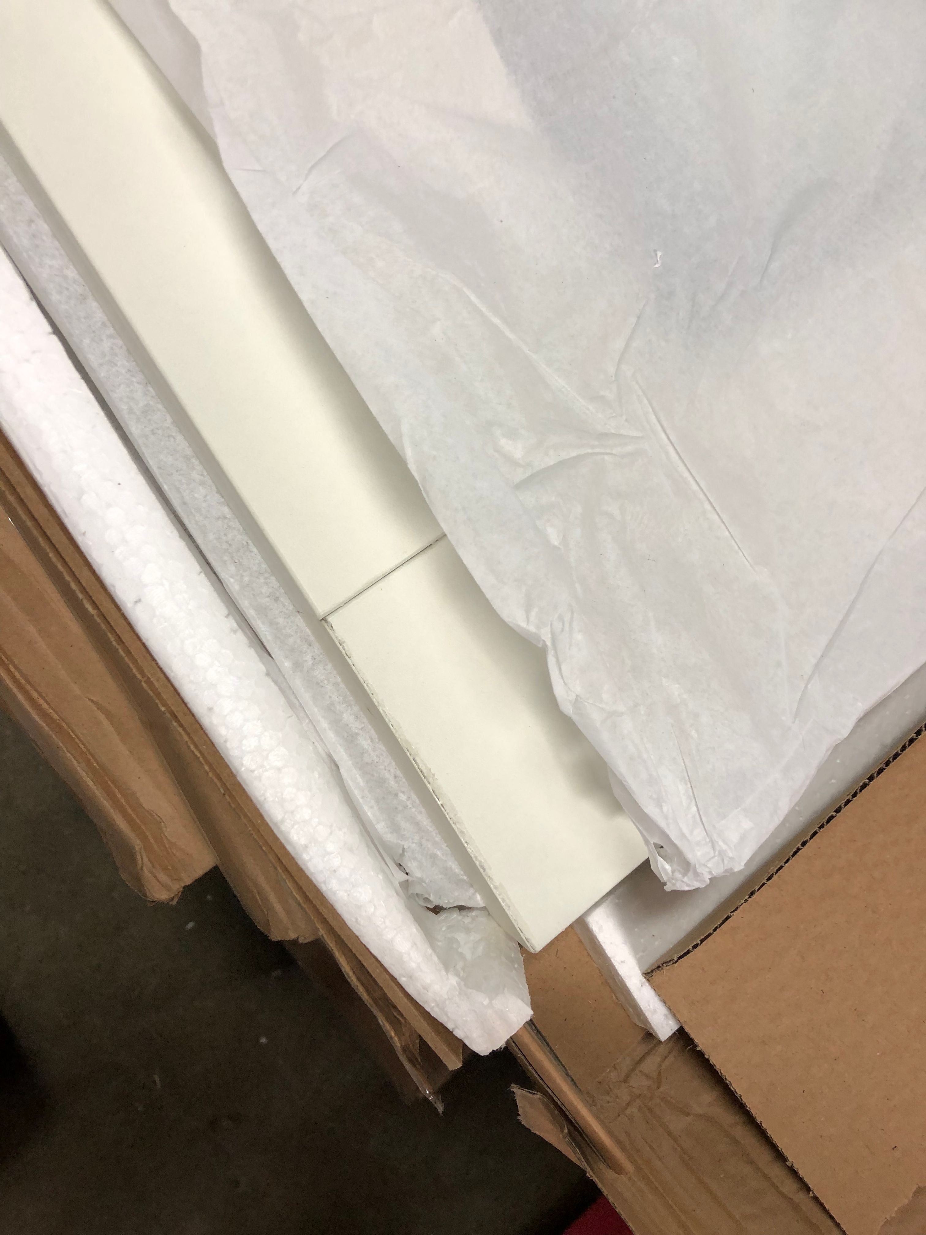 24" x 80" Off White Manufactured Wood and Glass Pivot Door MG522