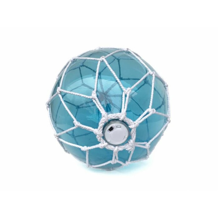 4" H x 4" W x 4" D LED Lighted Japanese Glass Ball Fishing Float Wall Décor