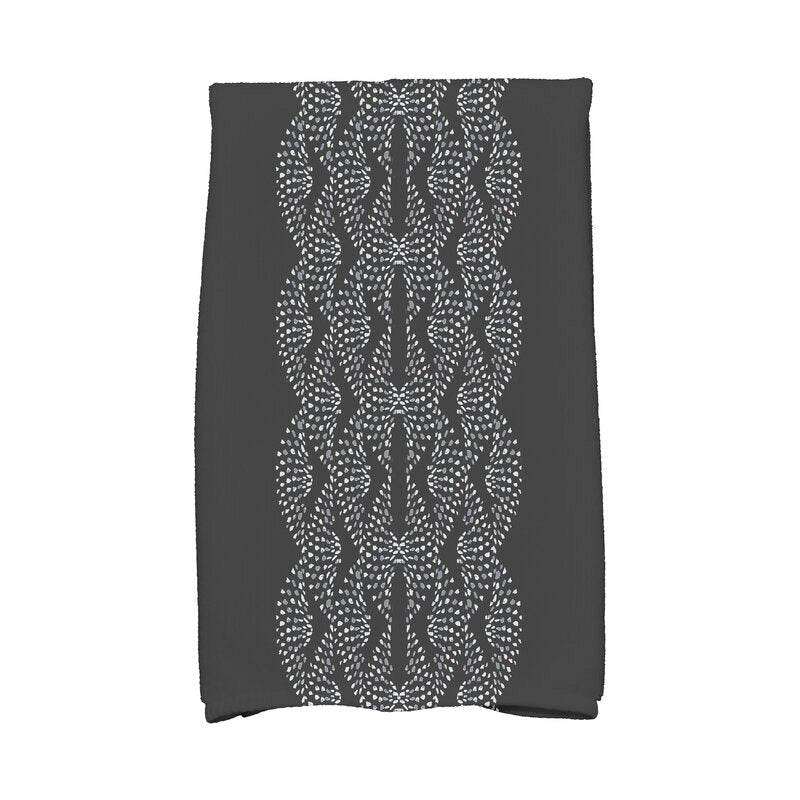 Black Ladwig Dotted Focus Hand Towel B67-VS161