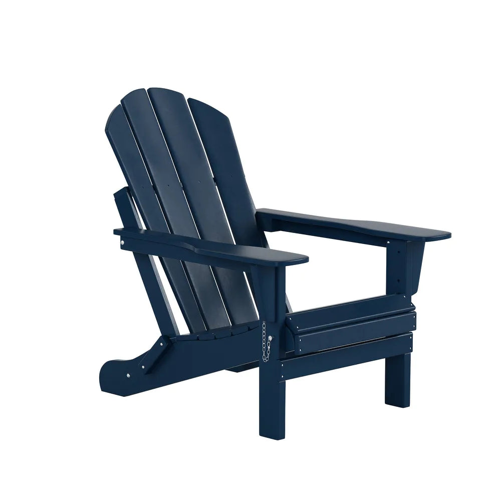Laguna Poly Outdoor Folding Adirondack Chair Navy Blue – Salvage